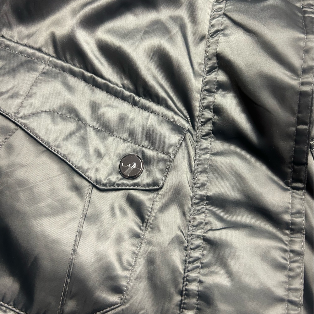 Polo Ralph Lauren Women's Silver Metallic Rain Jacket Size XL - Picture 2 of 6